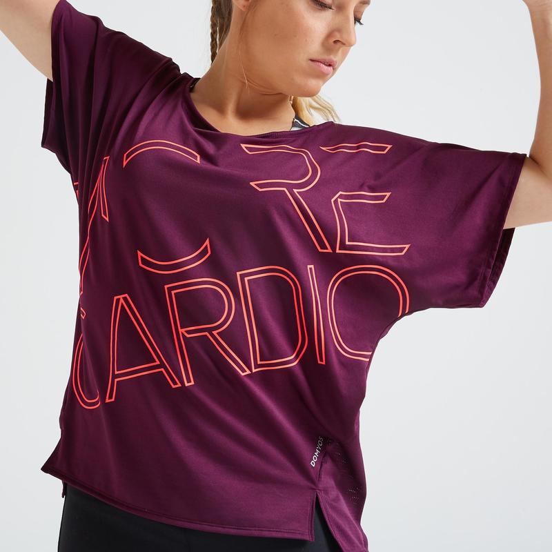 comme des garçons t shirt femme bordeaux