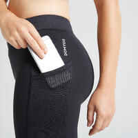 Fitness Short Leggings with Phone Pocket - Black