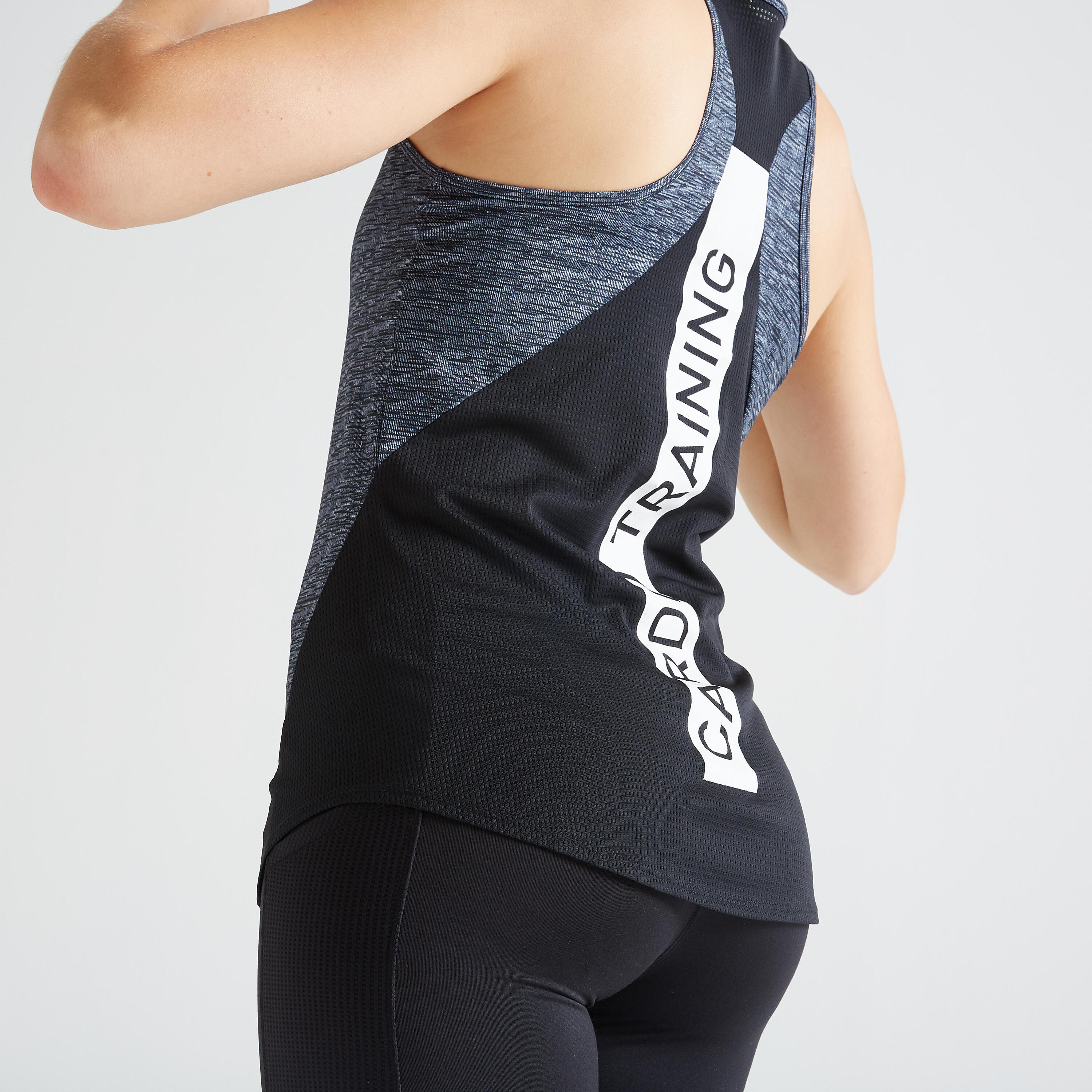 120 Women's Fitness Cardio Training Tank Top - Mottled Grey 5/7