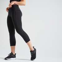 Cardio Training - Leggings 7/8 FLE 120 preto DOMYOS - Leggings e Calções Cardio Mulher