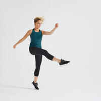 Fitness Short Leggings with Phone Pocket - Black