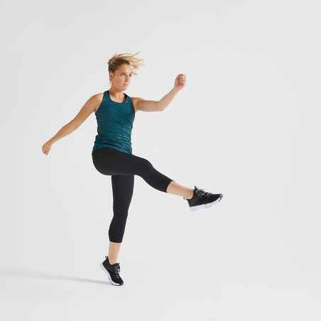 Fitness Short Leggings with Phone Pocket - Black