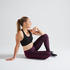 120 women's fitness cardio training leggings - burgundy