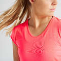 ROUPA PRINCIPIANTE CARDIO MULHER Cardio Training - T-shirt cardio mulher 100 Rosa DOMYOS - Roupa Cardio Mulher