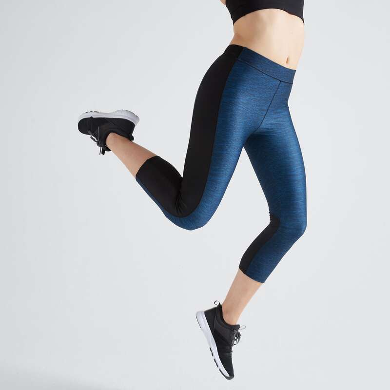 WOMAN FITNESS ENERGY APPAREL Fitness and Gym - FLE 120 7/8 Leggings - Print DOMYOS - Gym Activewear