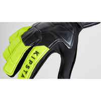 Adult Football Goalkeeper Gloves F100 Resist - Black/Yellow