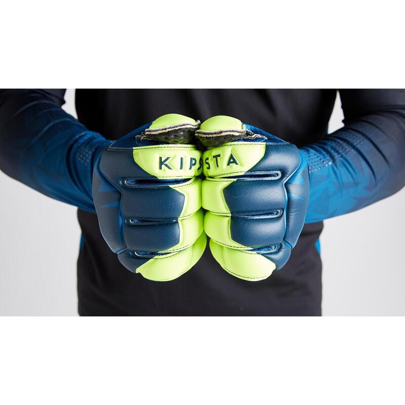 Dětské fotbalové brankářské rukavice F500 Shielder modro-žluté