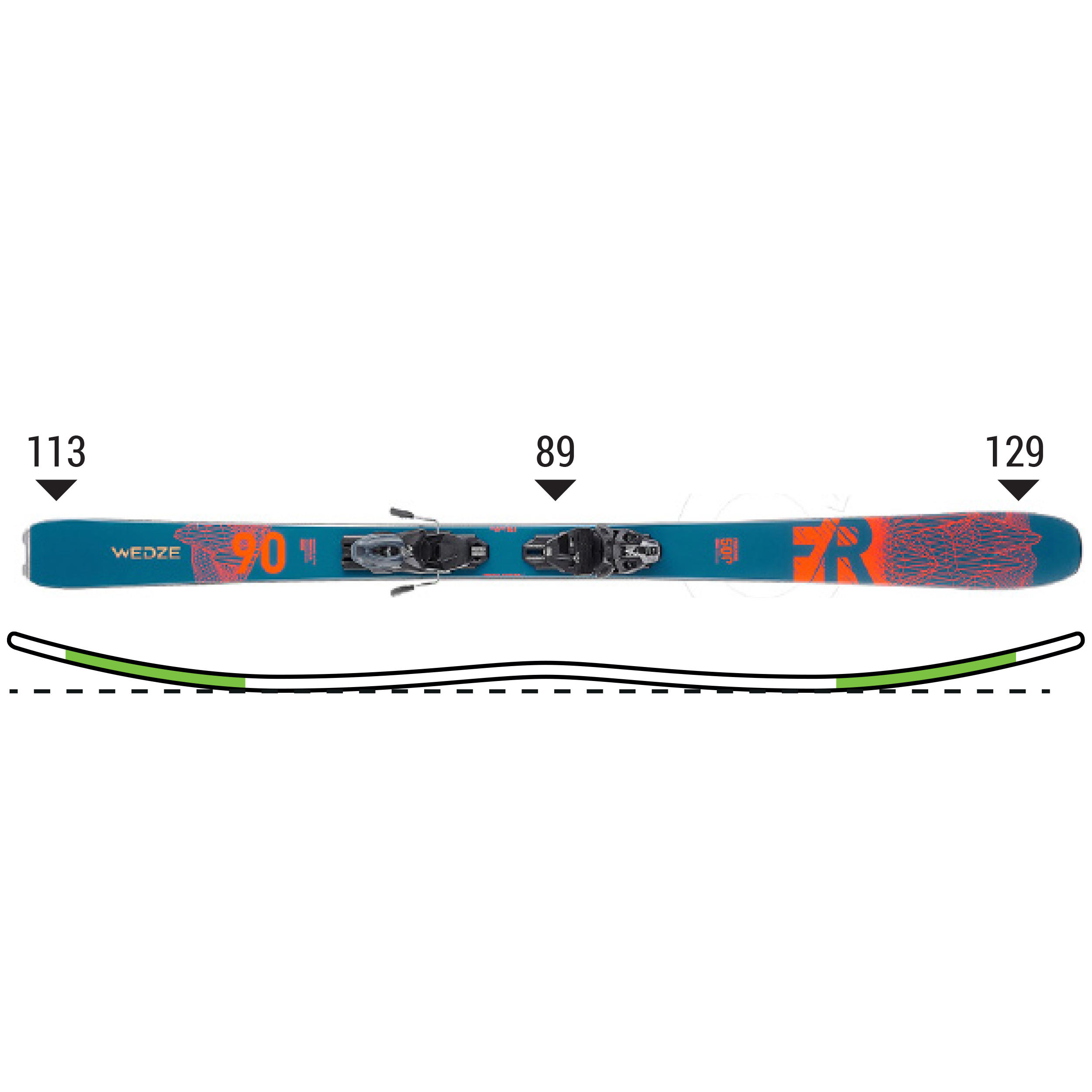 Freeride Skis Rookie Ski Binding Pack 9/12