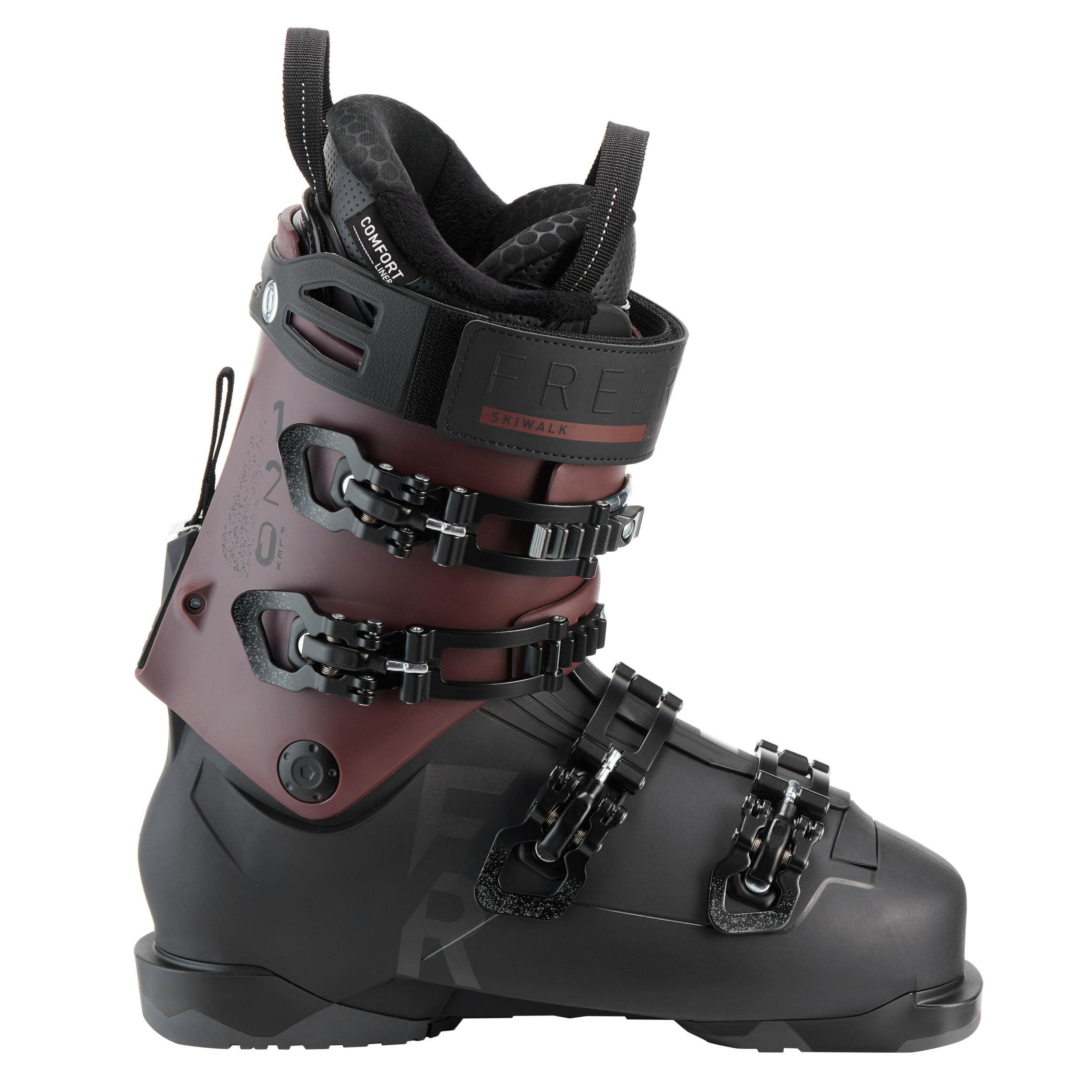 Adult Freeride Ski Boots – Black/Burgundy 2/11