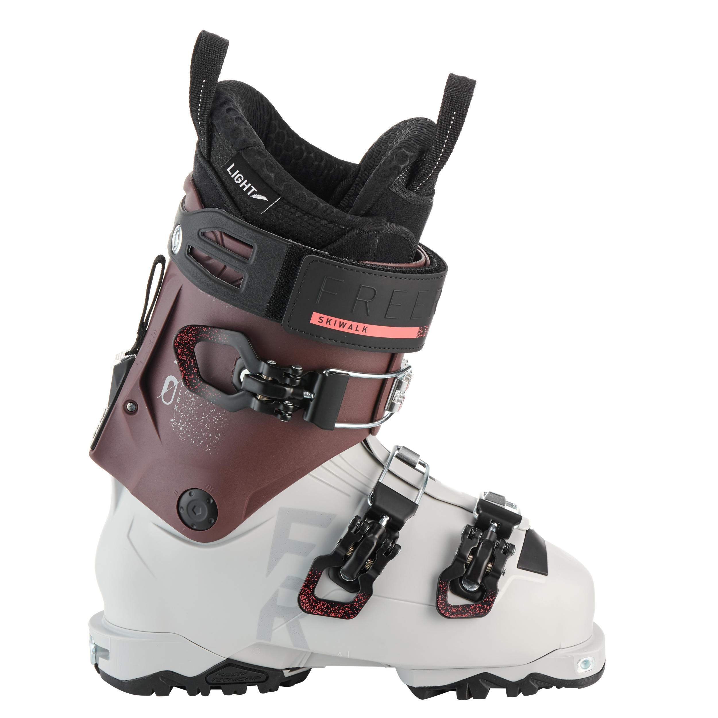 WEDZE Botas Esquí MUJER, WED'ZE FR900, flex 100, LOW TECH, BLANCO BOURDEOS