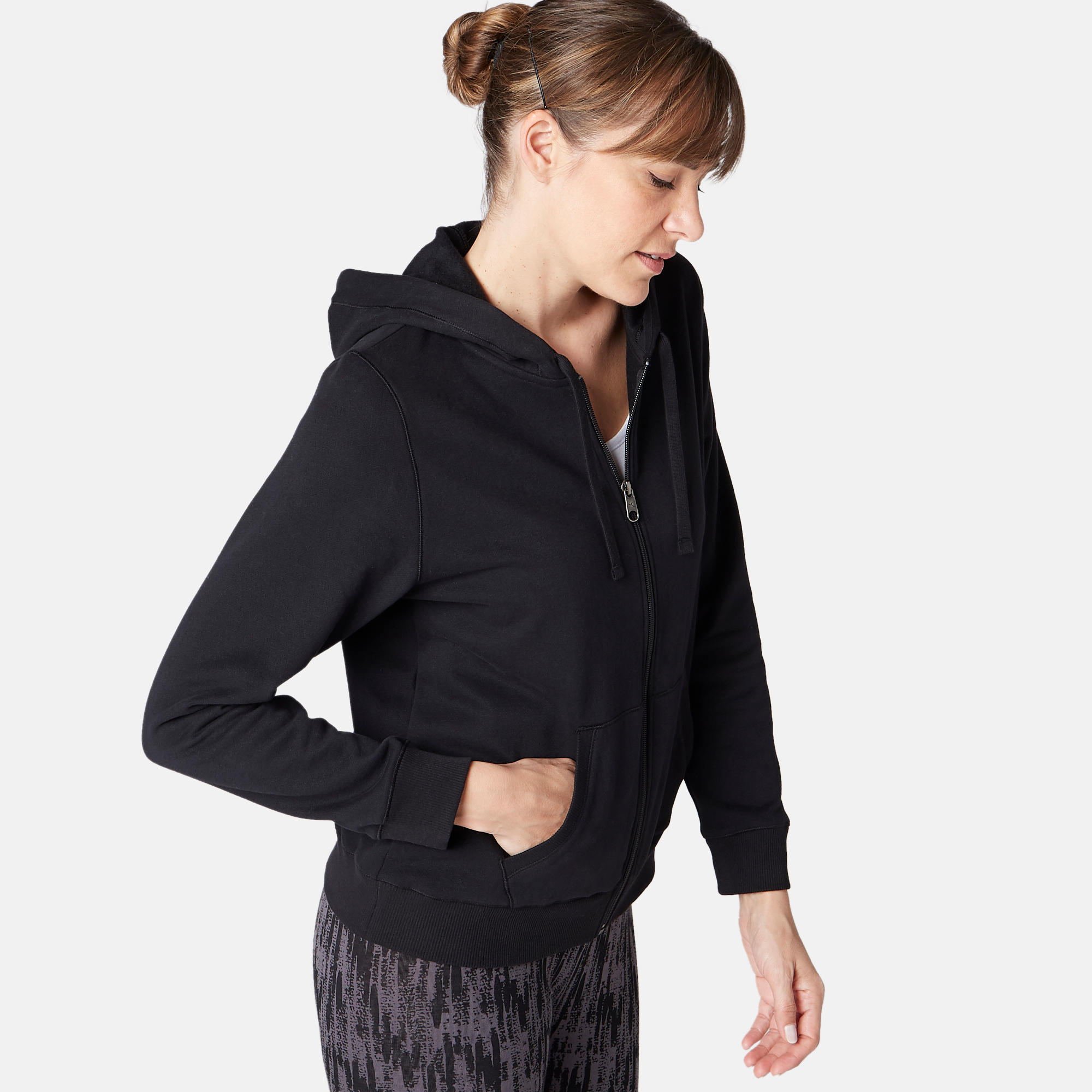 Sudadera Chándal Cremallera Capucha Gimnasia Pilates Domyos 520 Mujer  NYAMBA | Black Friday Decathlon 2020