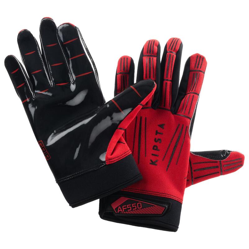 Handschoenen voor American football voor volwassenen AF550GR rood