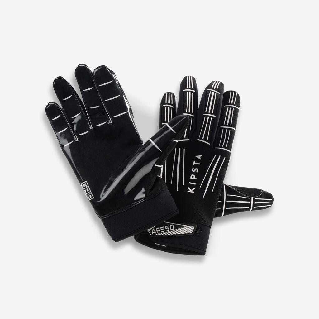 Adult American Football Gloves AF550GR - Black