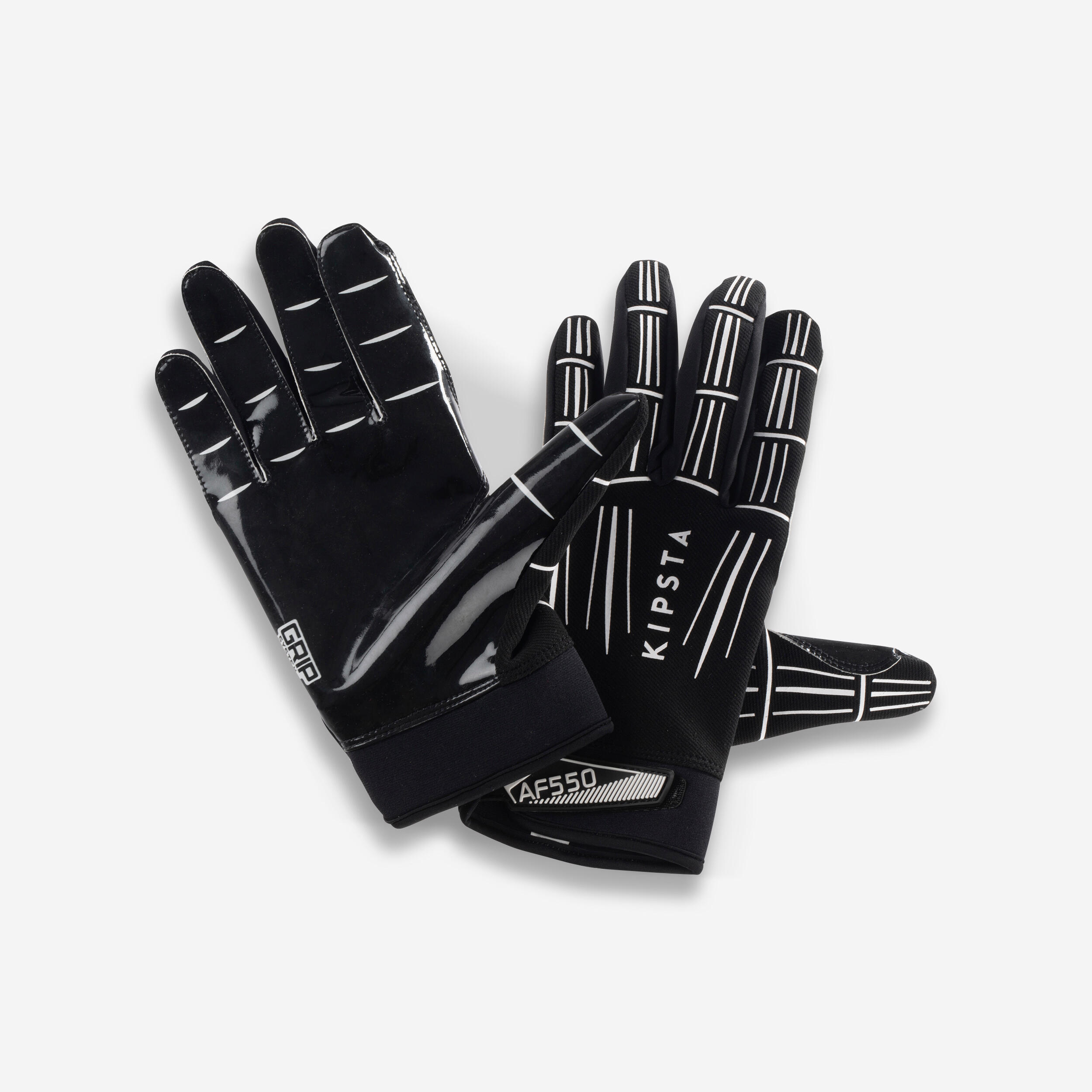 gants de football américain adulte - af550gr noir - kipsta