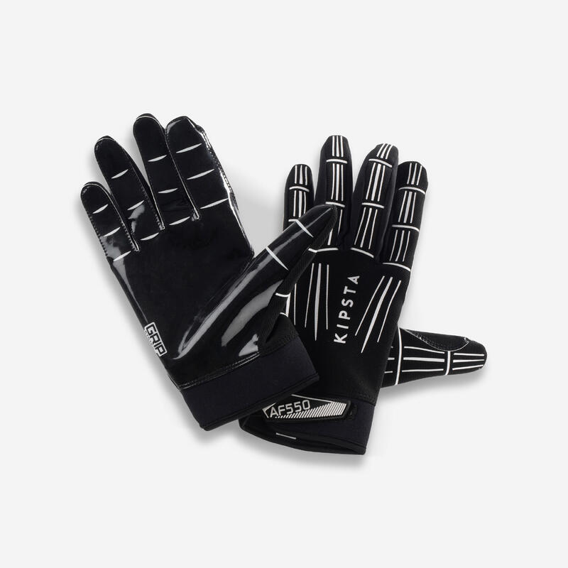Handschoenen voor American football voor volwassenen AF550GR zwart