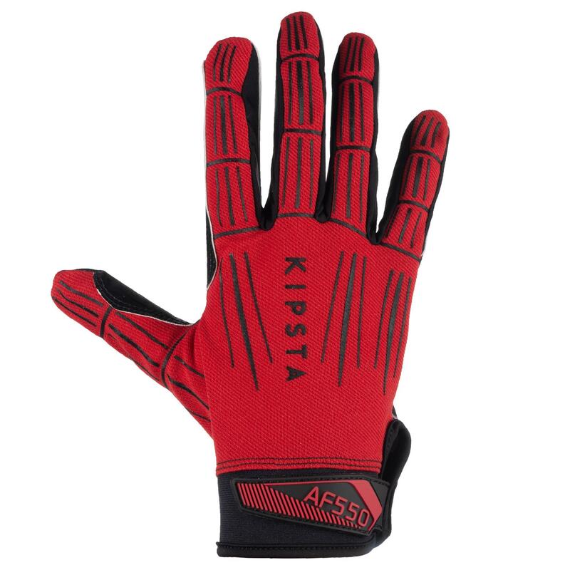 Handschoenen voor American football voor volwassenen AF550GR rood