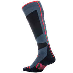 ADULT SKI SOCKS - 500 - NAVY BLUE RED