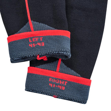 Лижні шкарпетки 500 для дорослих - Сині/Червоні