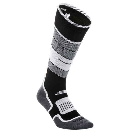 
      Adult Ski Socks 300 - Black White
  