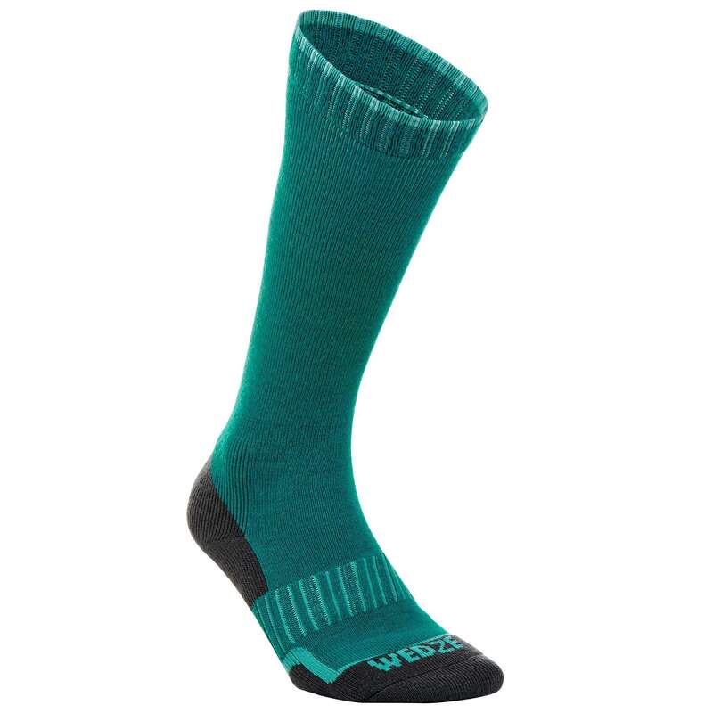 ADULTS SKI SOCKS Ski Wear - 100 Adult - Green WEDZE - Ski Wear