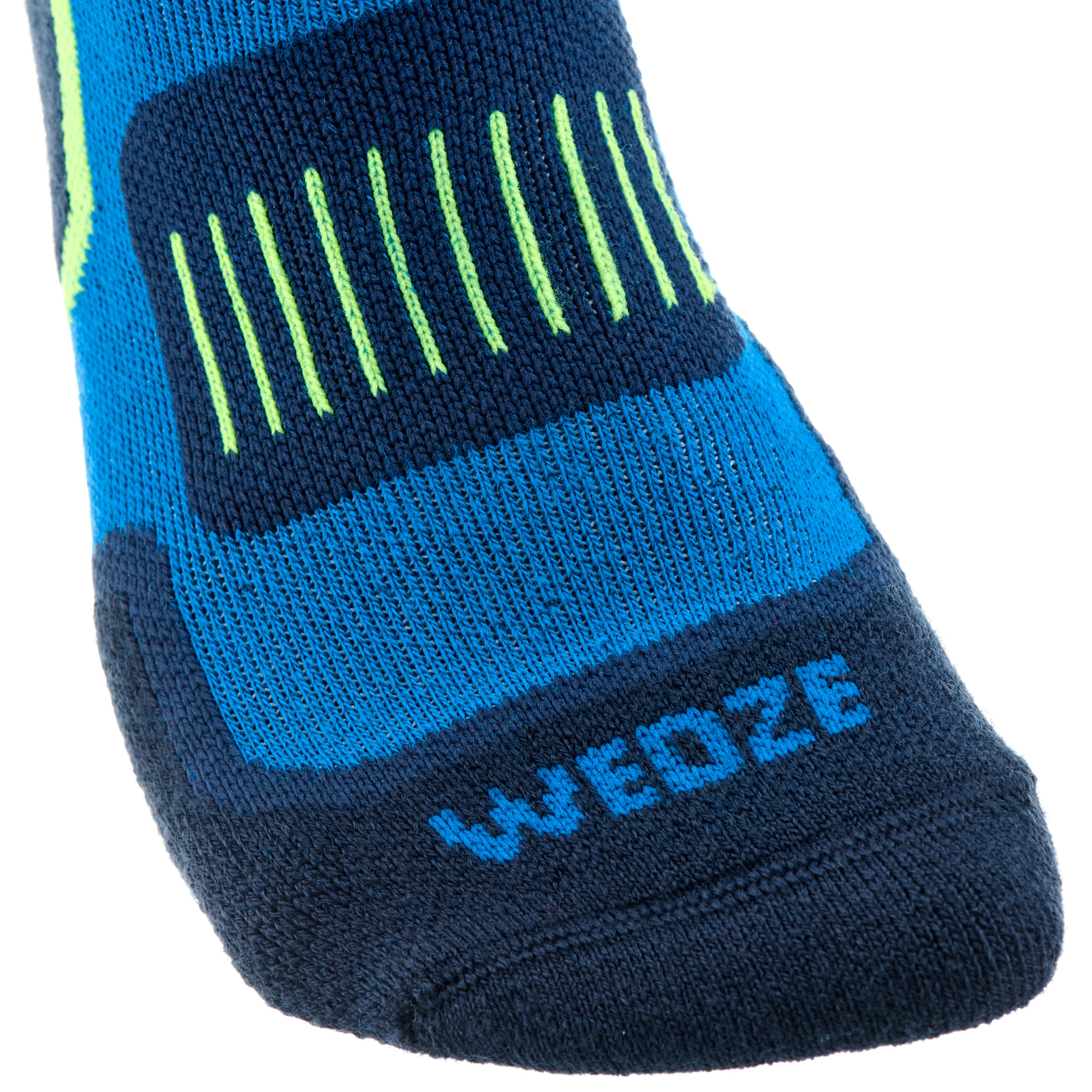 ADULT SKI SOCKS 300 BLUE YELLOW 4/4