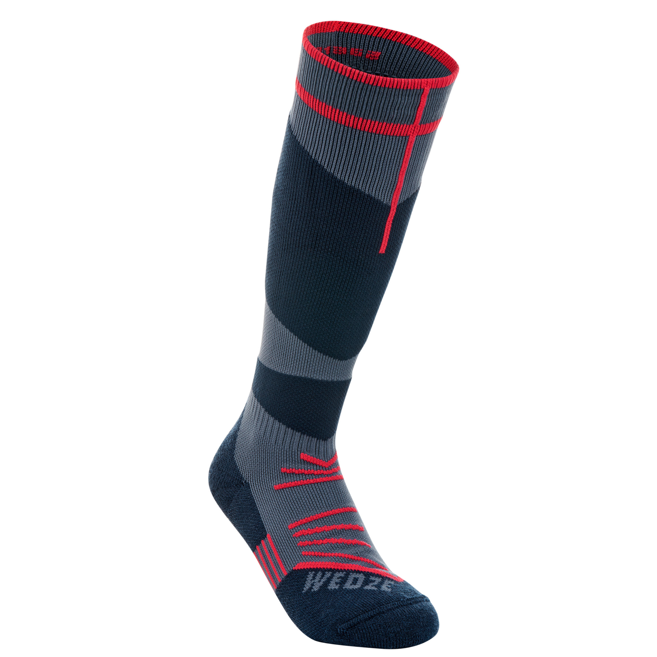 Kids’ Ski Socks - 500 Blue - WEDZE