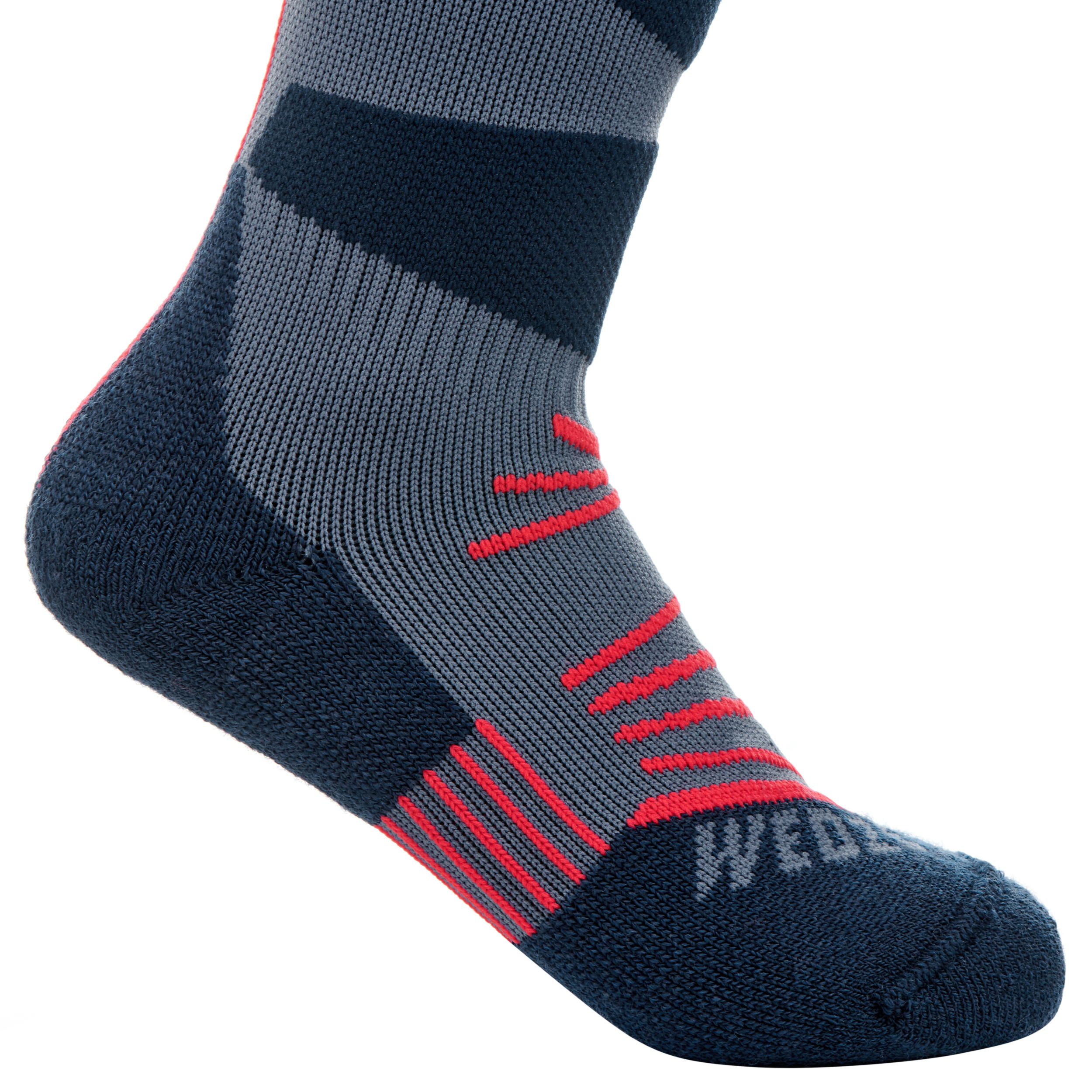 CHILDREN'S SKI SOCKS 500 - NAVY BLUE 3/4