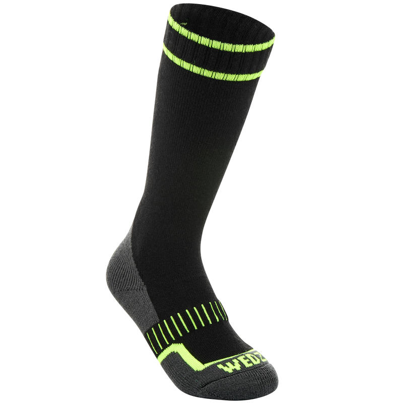 CHILDREN'S SKIING SOCKS 100 - BLACK CHILDREN'S SKIING SOCKS 100 - BLACK