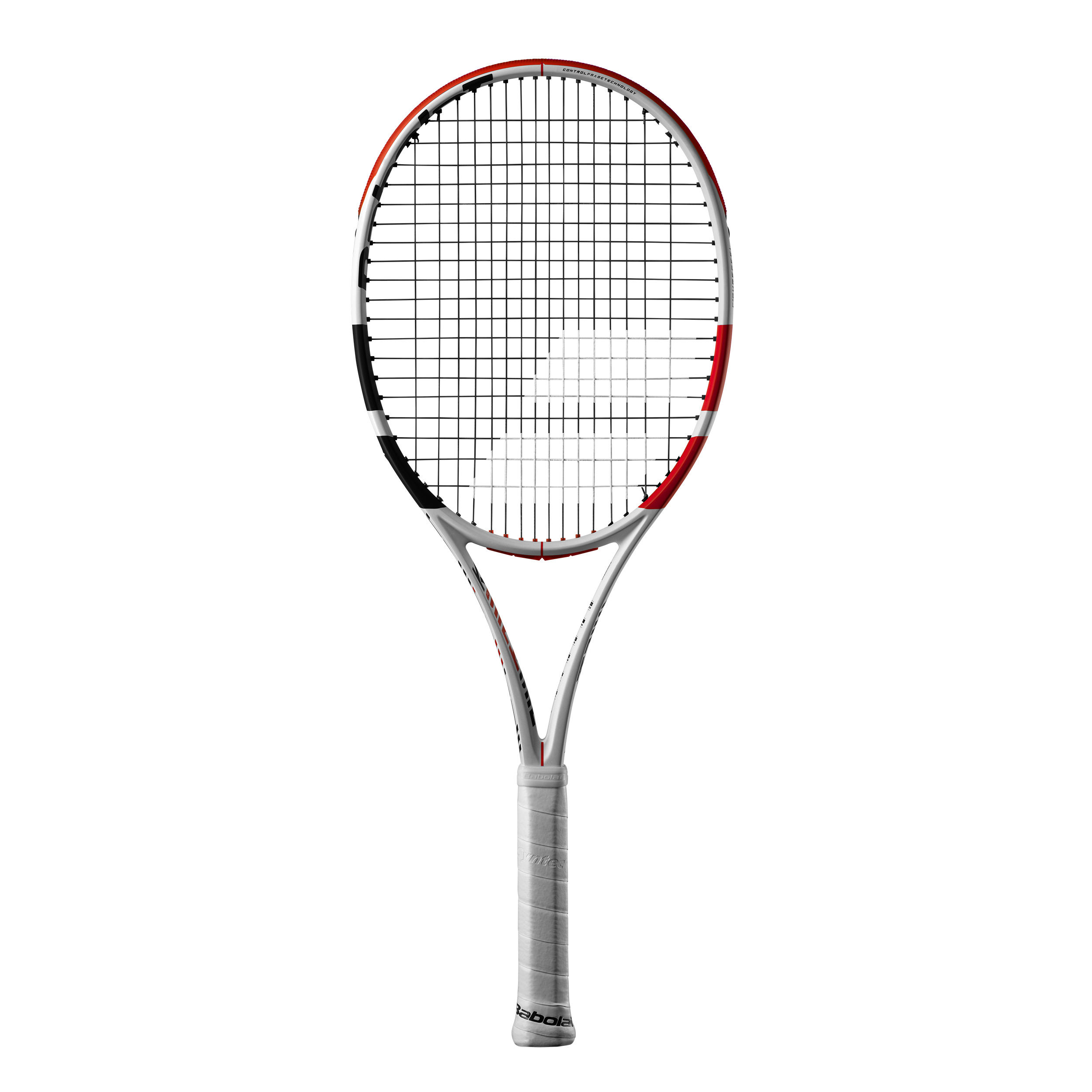 Adult Tennis Racket Pure Strike 100 White Red Decathlon