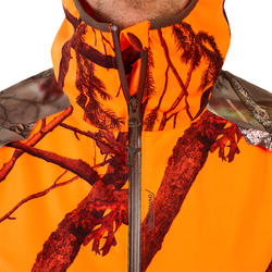 VESTE CHASSE IMPERMÉABLE SILENCIEUSE LIGHT CAMO FLUO 500