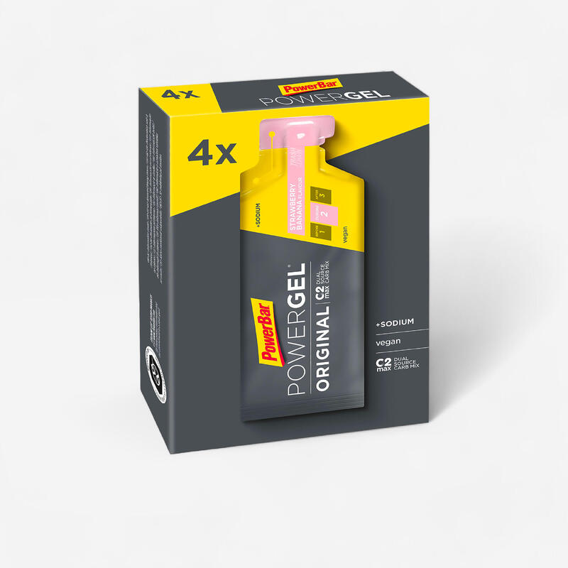 Gel energético POWER GEL fresa plátano 4x41 g