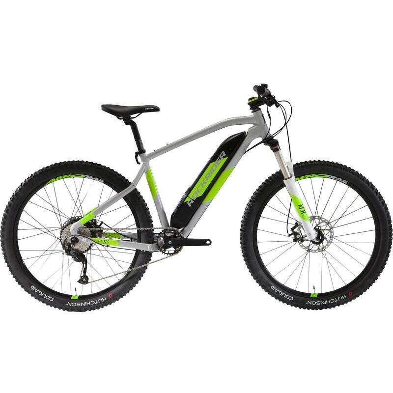 Velo Vtt Electrique E St 500 V2 Noir Bleu 27 5 Rockrider Decathlon