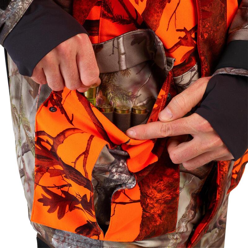 Jagdjacke 3-IN-1 900, wasserdicht, camouflage/orange