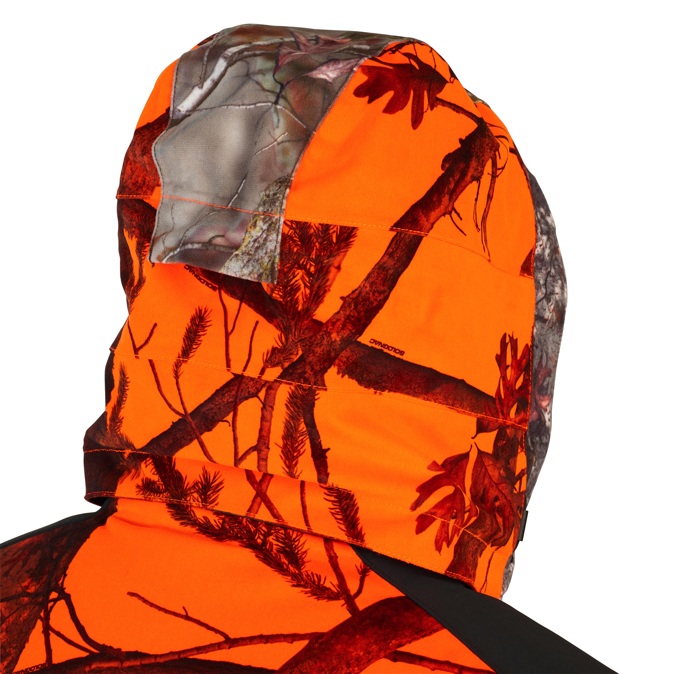 Kurtka myśliwska zimowa SOLOGNAC  3w1 wodoodporna 900 camo fluo 12/32