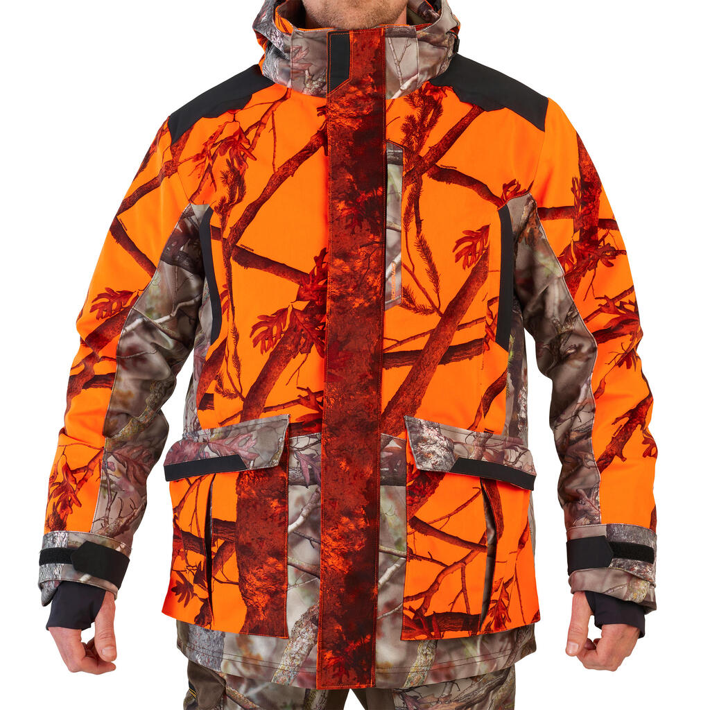 Jagdjacke 3-IN-1 900, wasserdicht, camouflage/orange