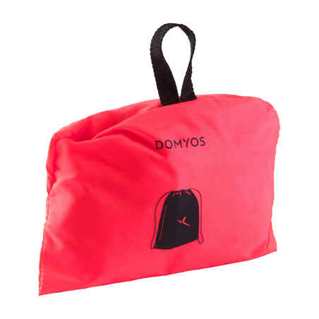 Bolsa gimnasio fitness plegable Domyos rosa coral