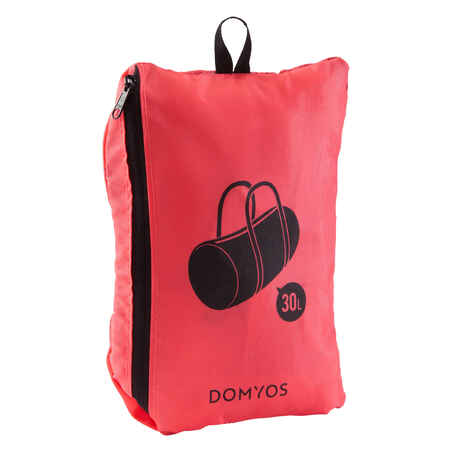 Bolsa deporte fitness plegable para ir al gym 30L rosa