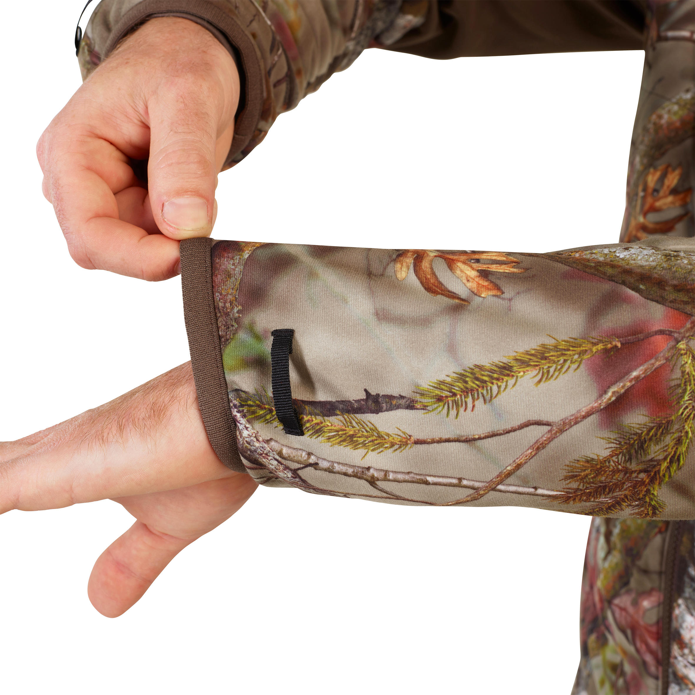 Kurtka myśliwska zimowa SOLOGNAC  3w1 wodoodporna 900 camo fluo 25/32