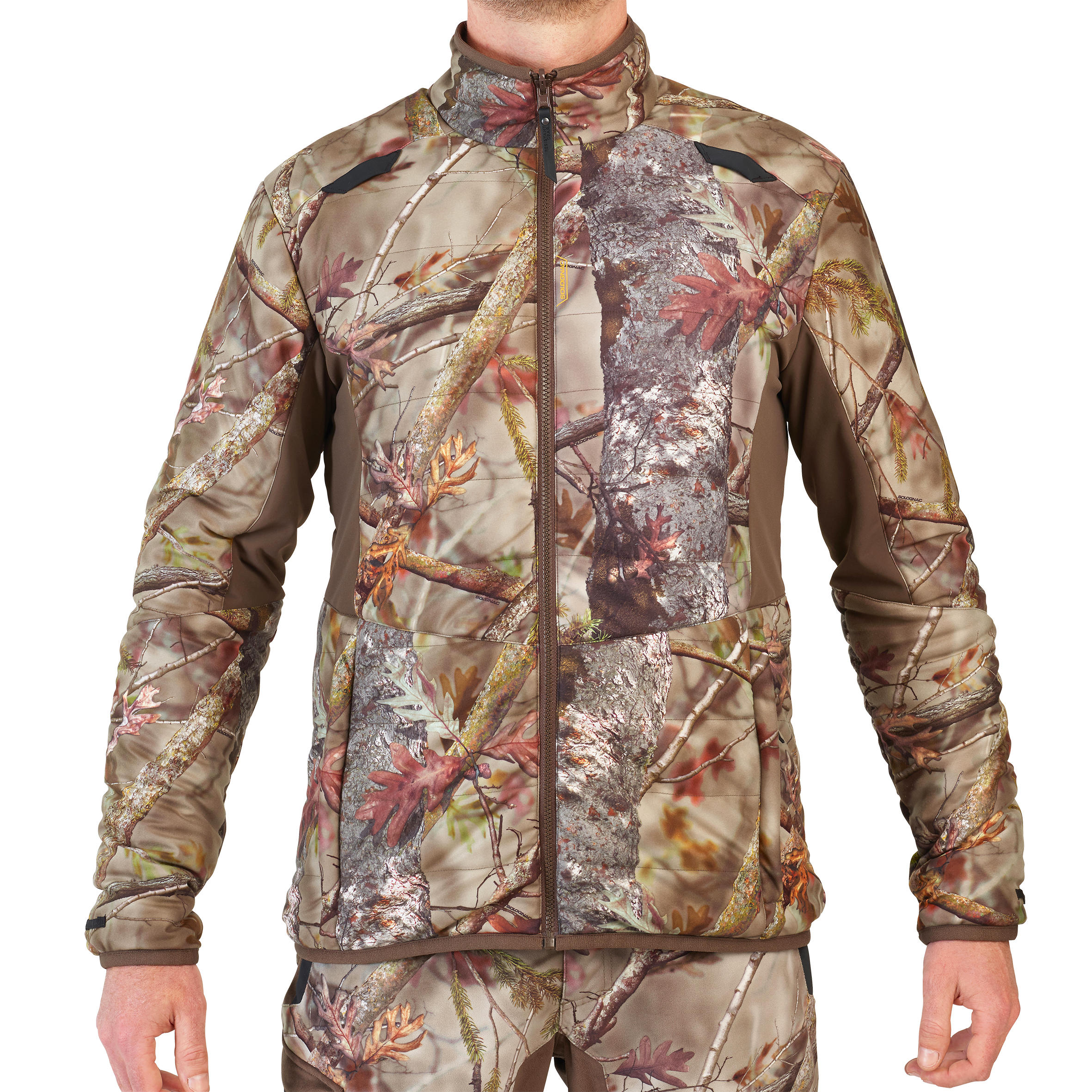 Kurtka myśliwska zimowa SOLOGNAC  3w1 wodoodporna 900 camo fluo 2/32
