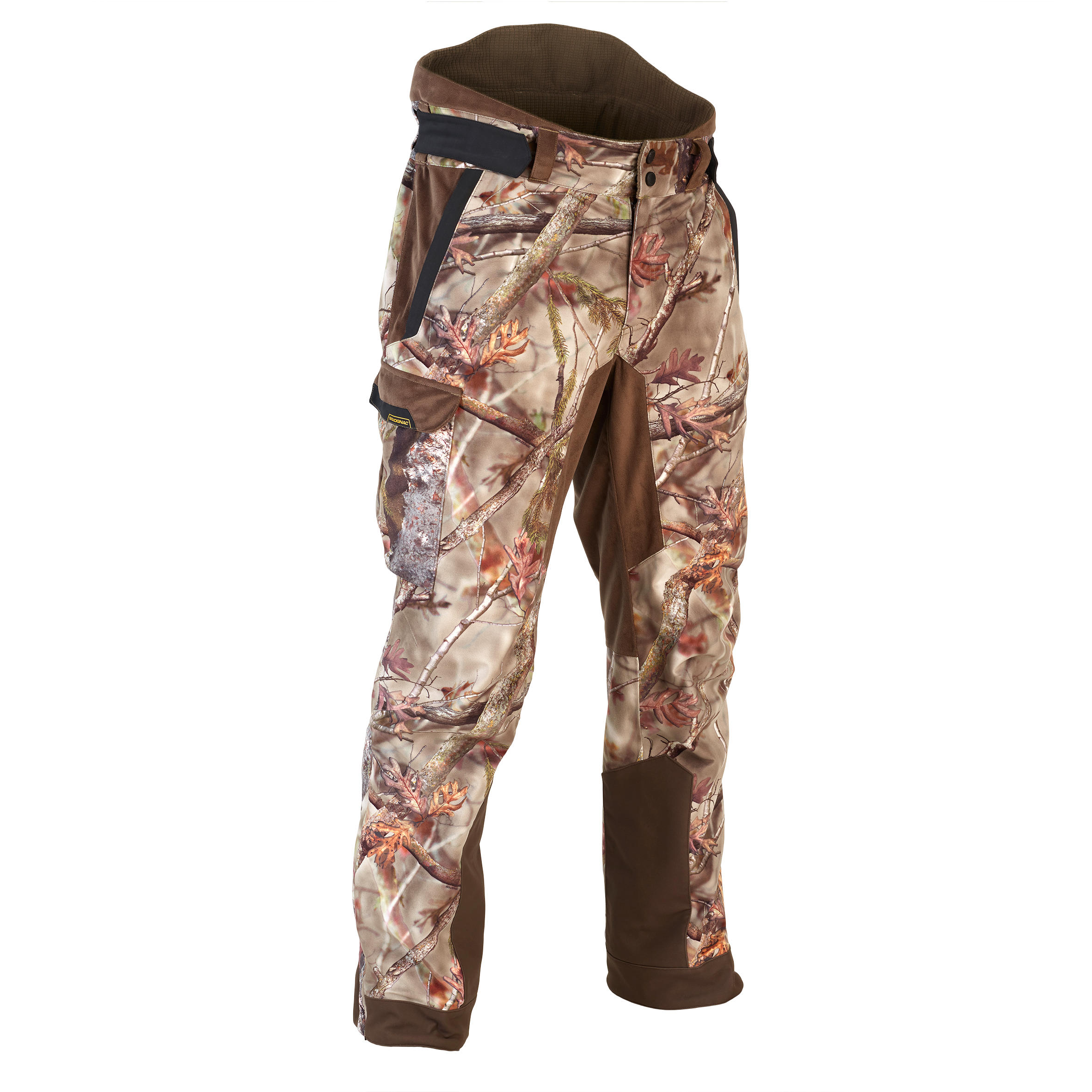 Warm and Silent Waterproof Trousers - Camo - Decathlon