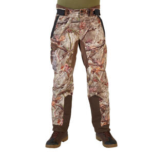 Pantalon Caza Hombre Solognac 900 Impermeable Calido Silencioso Camuflaje Marron