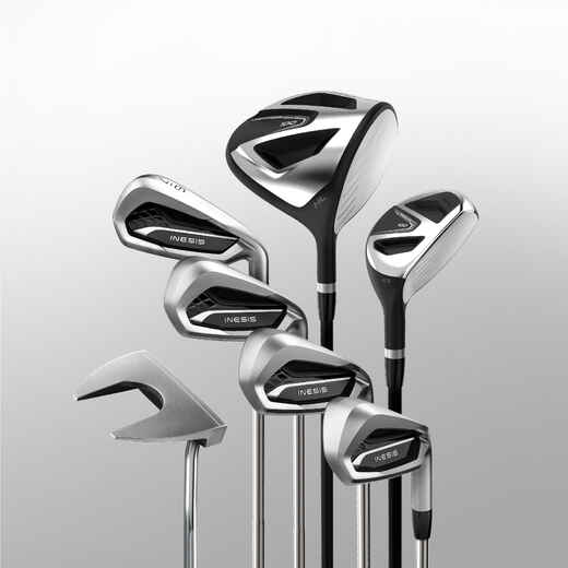 
      ADULT GOLF KIT 7 CLUBS RIGHT HANDED SIZE 2 STEEL - INESIS 100
  