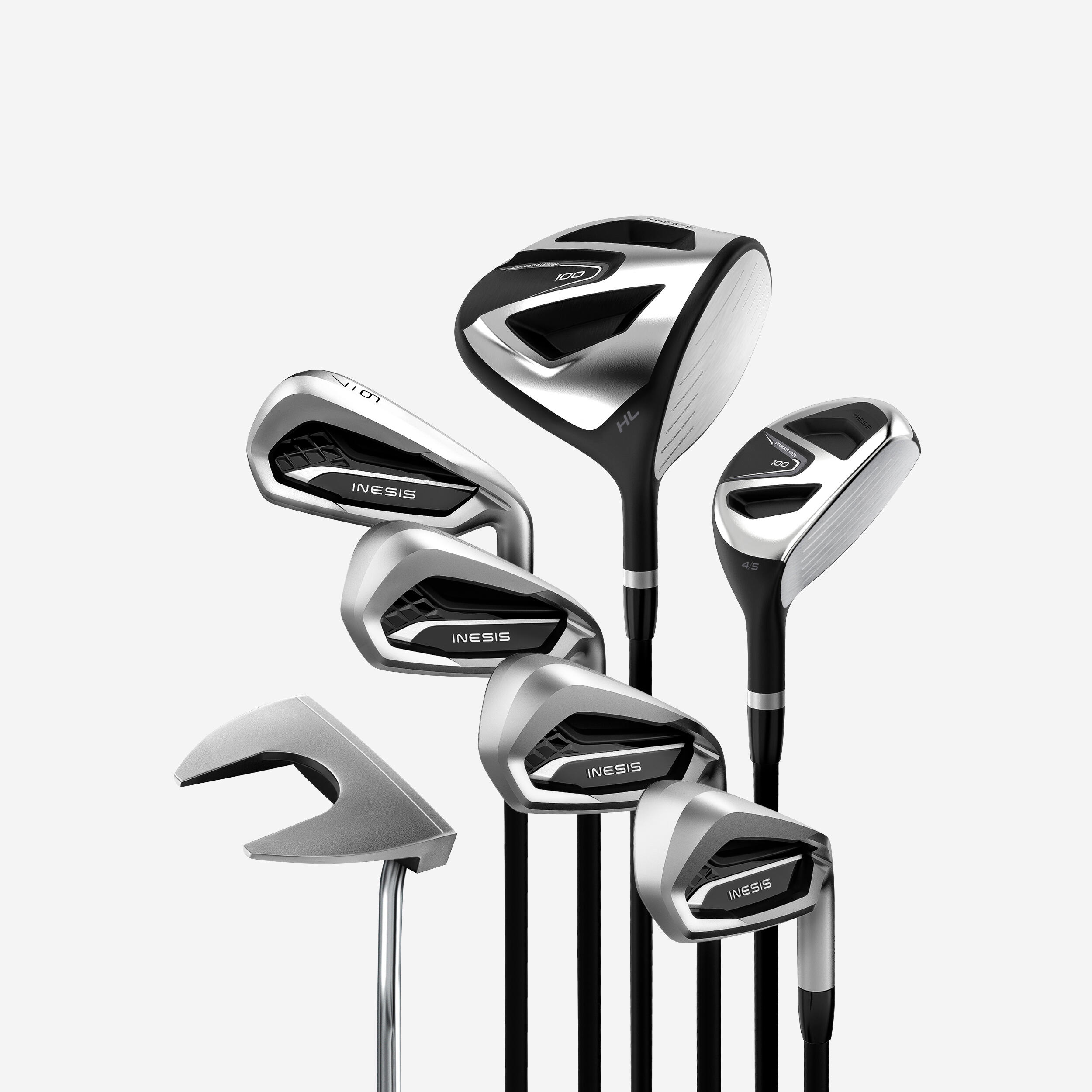 Kit golf 7 clubs right-handed graphite size 2 adult - INESIS 100