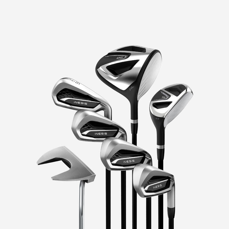 Kit golf 7 clubs droitier graphite taille 2 adulte - INESIS 100