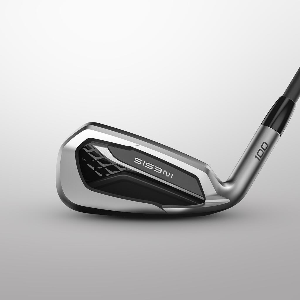 ADULT INDIVIDUAL GOLF IRON 100 LEFT HANDED SIZE 1 GRAPHITE - INESIS 100