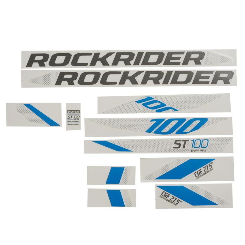 KIT PEGATINAS BICICLETA ST100 AZUL-GRIS OSCURO