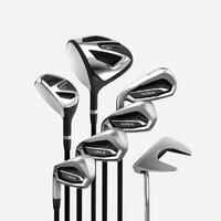 ADULT GOLF KIT 7 CLUBS LEFT HANDED GRAPHITE SIZE 2 - INESIS 100