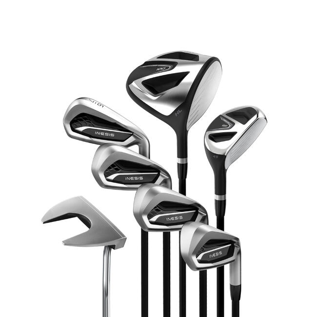 GOLF KIT 7 CLUBS ADULT 100 RIGHT HANDED GRAPHITE SIZE 1