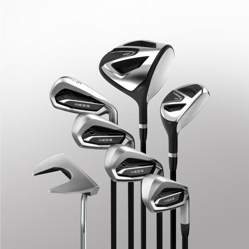 GOLF KIT 7 CLUBS ADULT 100 RIGHTY SIZE 