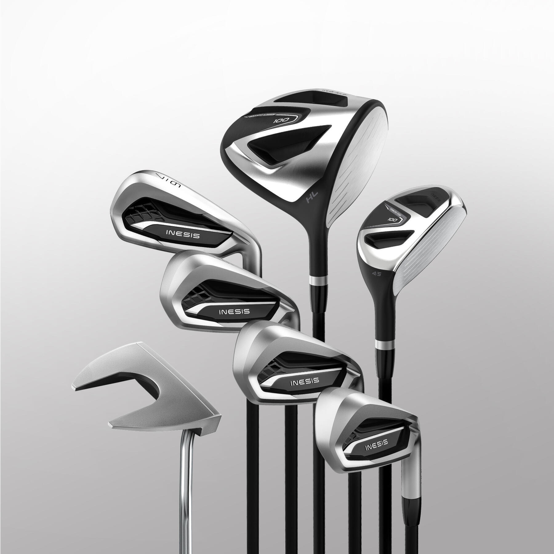 A set of golf clubs for beginner